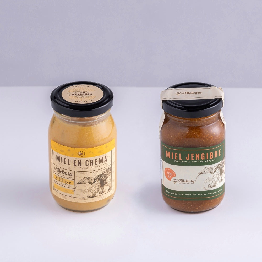 Pack Mieles Cremosas Maracuyá 300gr y Jengibre 300gr