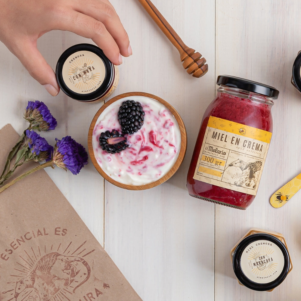 Pack Mieles Cremosas Mora 300gr y Maracuyá 300gr